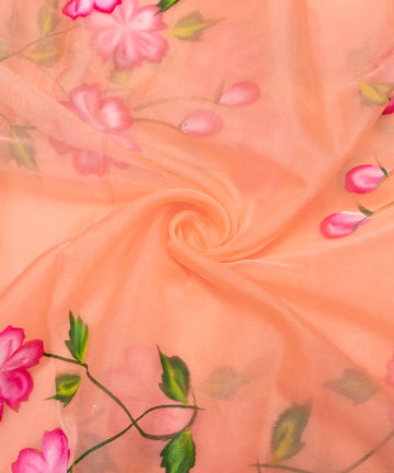 Buy Hand Painting Organza Fabric Online